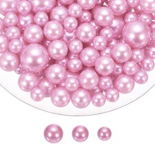200 Pcs Pearl Bead for Vase Filler, 20/14/10mm Floating Beads Light Pink 