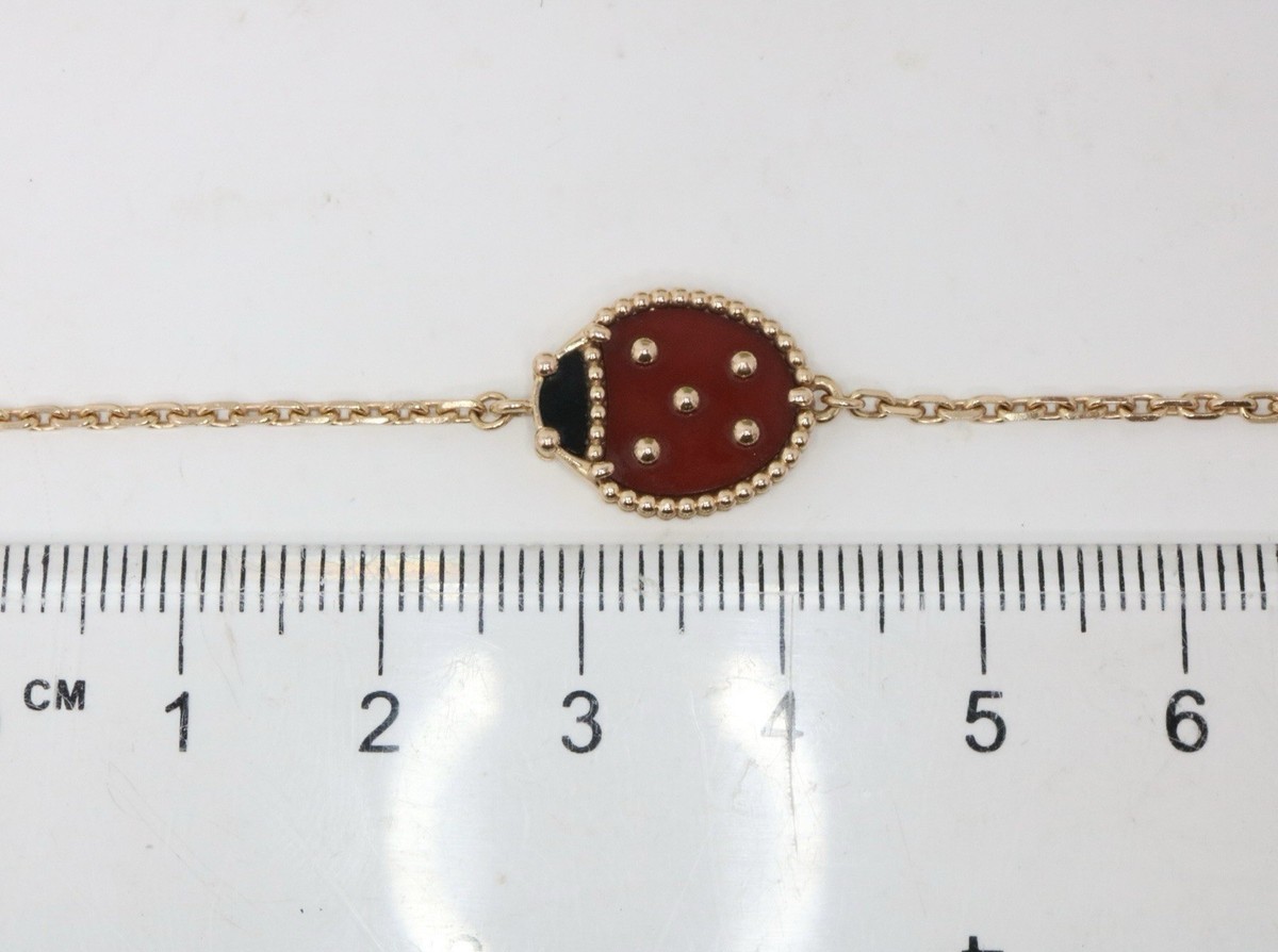 Van Cleef & Arpels Lucky Spring Ladybug Bracelet Onyx Carnelian