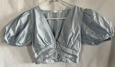 Altar d State Corset Ruched Crop Top Women s size XS Color: Baby Blue