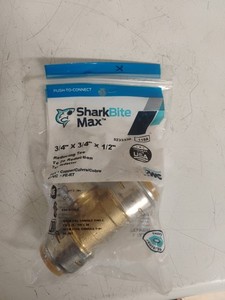 shark Bite Max 3/4" x 1/2" x 1/2"