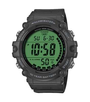 Casio Herrenuhr Digital Licht 10BAR Groß Schwarz Grün AE-1500WHC-1AVEF