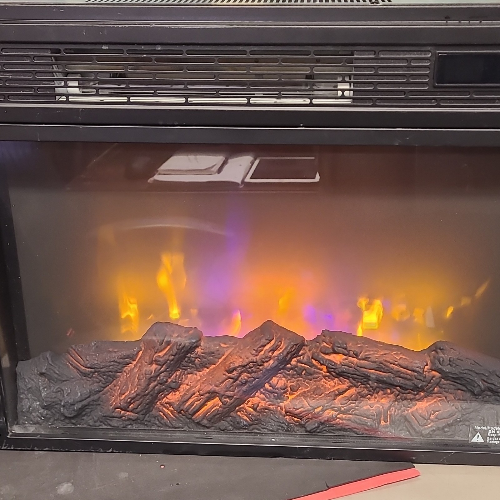 Twin-Star International 22II026FGL Electric Fireplace Insert 1500W Black