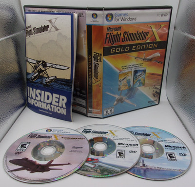 Used With Keys Microsoft Flight Simulator X Gold Edition PC 3-Discs Acceleration