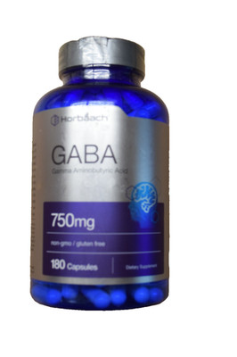GABA 750mg | 180 Capsules | Gamma Aminobutyric Acid Supplement EXP 02/2028