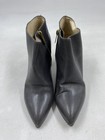 Yves Saint Laurent Grey Leather Block Heels W 7 — photo 2