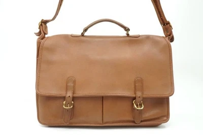 Sac Épaule Vintage Old COACH 014 9137 Cabas/Serviette Cuir Marron Unisexe - Photo 1/4