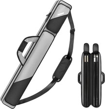 Pool Cue Case, Pool Stick Case 2X2 Holds 2 Sticks with 2 Accessory Zipper Pocket