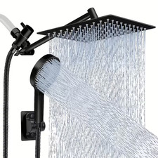 Shower Head, High Pressure Rainfall/Handheld Shower Combo With 11'' Extension Ar