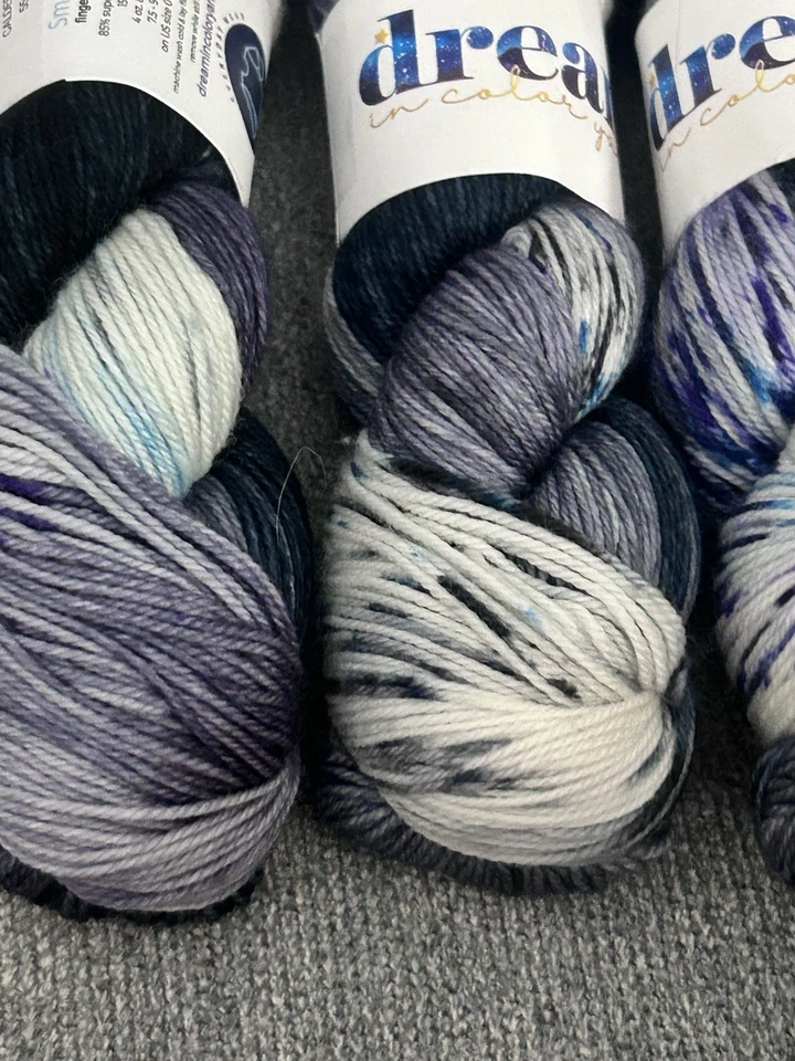 3 Fios Sonho em Cor Peso Dedo Cor "Caldeira" Azul NOVO - Imagem 3 de 4