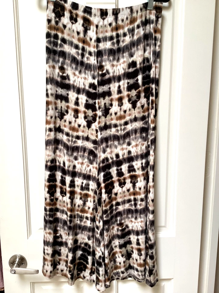 Karen Kane Maxi Falda Marrón, Blanco y Negro Con Cintura Elástica, Talla XL Foto 2 de 4