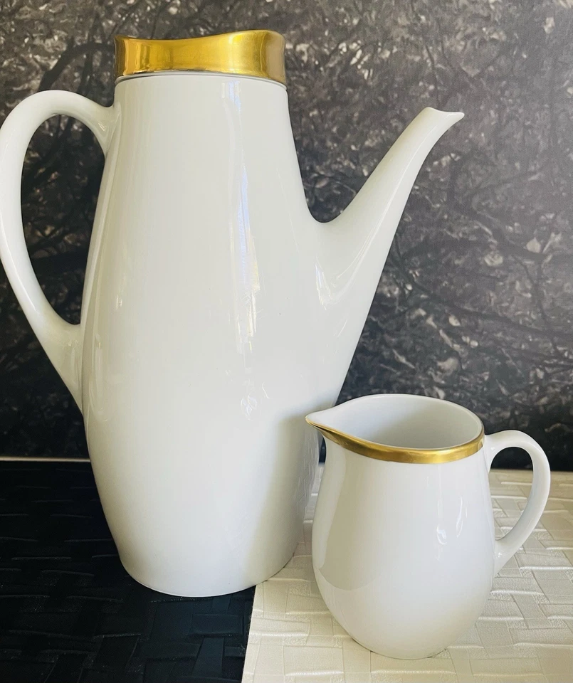 Thomas Rosenthal Kaffeeservice mit Goldrand für 8 Personen Porzellan - Bild 4 von 4