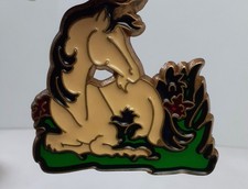 Stained Glass Style SunCatcher Unicorn Ornament 4"x3" Laying in Flowers 326