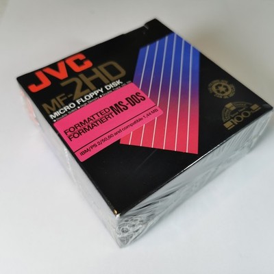 JVC MF-2HD Disketten 3,5 Zoll Micro Floppy Disc MS-DOS 10 Stück Neu OVP Sealed