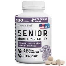 Mobility and Vitality Supplement for Senior Dogs - 120 Tablets for Senior Dog...