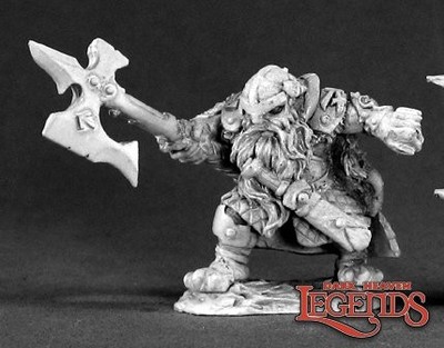 Reaper 03386 Thorvald, Dwarf Hero Dark Heaven Legends Metal Miniature