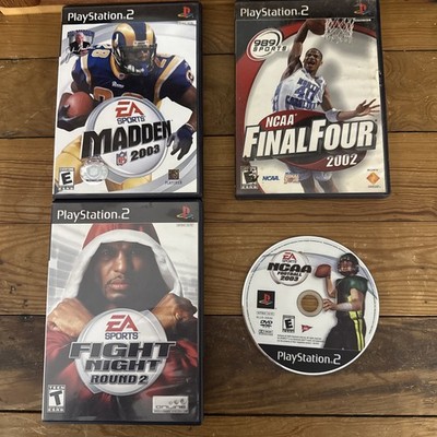 Lot of 4 PS2 Games - Madden 2003, Final Four 2002, Fight Night 2, NCAA 2003