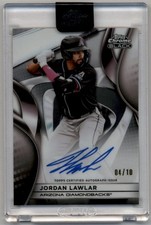 2025 Topps Chrome Black Autograph White Refractor #CBAJLA Jordan Lawlar Auto /10