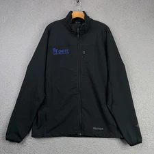 Marmot Jacket Mens XL Black Soft Shell Full Zip M3 Water Resistant Forte Corp