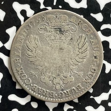 1758 Austrian Netherlands 1/2 Kronenthaler Lot#JM0219 Silver!
