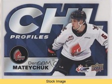 2021-22 Upper Deck CHL Profiles Denton Mateychuk #PR-4 READ 12x3