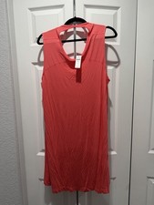 Gap Womens Coral Solid Dress Sleeveless Scoop Neck Knee Length XXL NWT