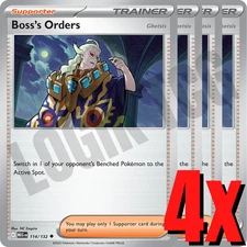 4x Boss's Orders 114/132 x4 - Mega Evolutions - Pokemon TCG - Uncommon