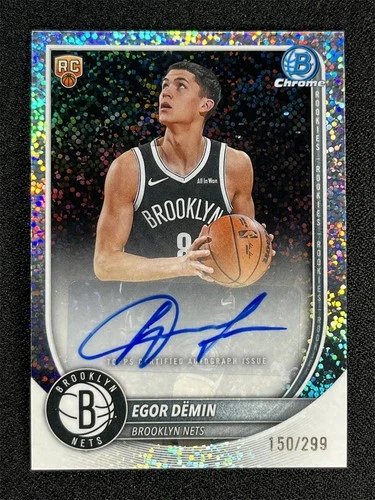 2025-26 Topps Bowman Chrome Egor Demin #BCA-ED Speckle Rookie RC Auto /299
