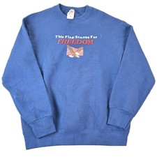 Vintage 1990s This Flag Stands for Freedom Crewneck Sweatshirt Mens L