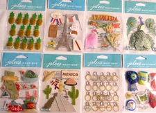 8 PACKS BY JOLEE'S BOUTIQUE BIRD, TRAVEL, RINGS AND MORE! 69 PIECES