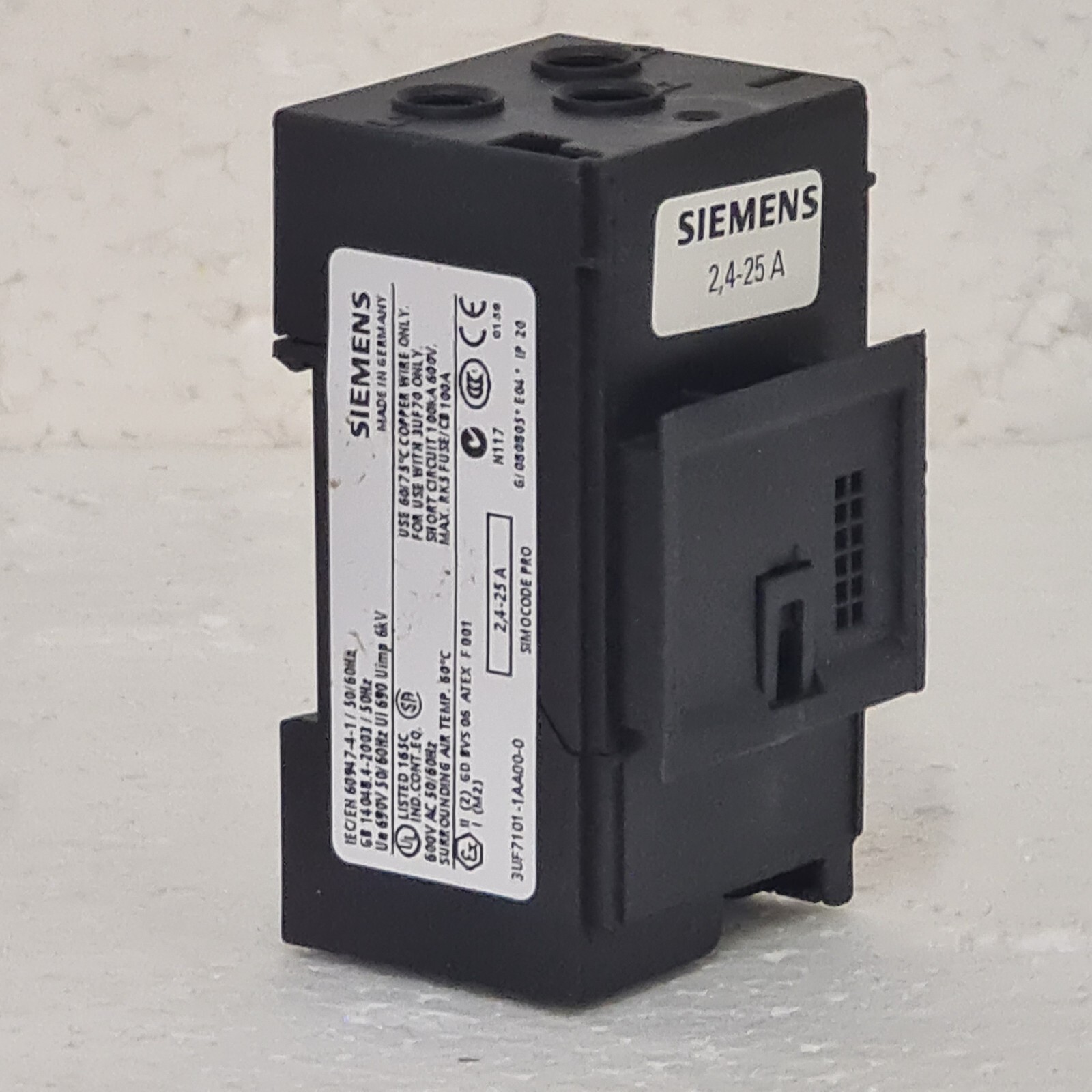 SIEMENS 3UF7101-1AA00-0 Current Measuring Module, Set Current 2.4...25 ...