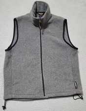 John Rich And Bros Woolrich Gray Fleece Vest Medium