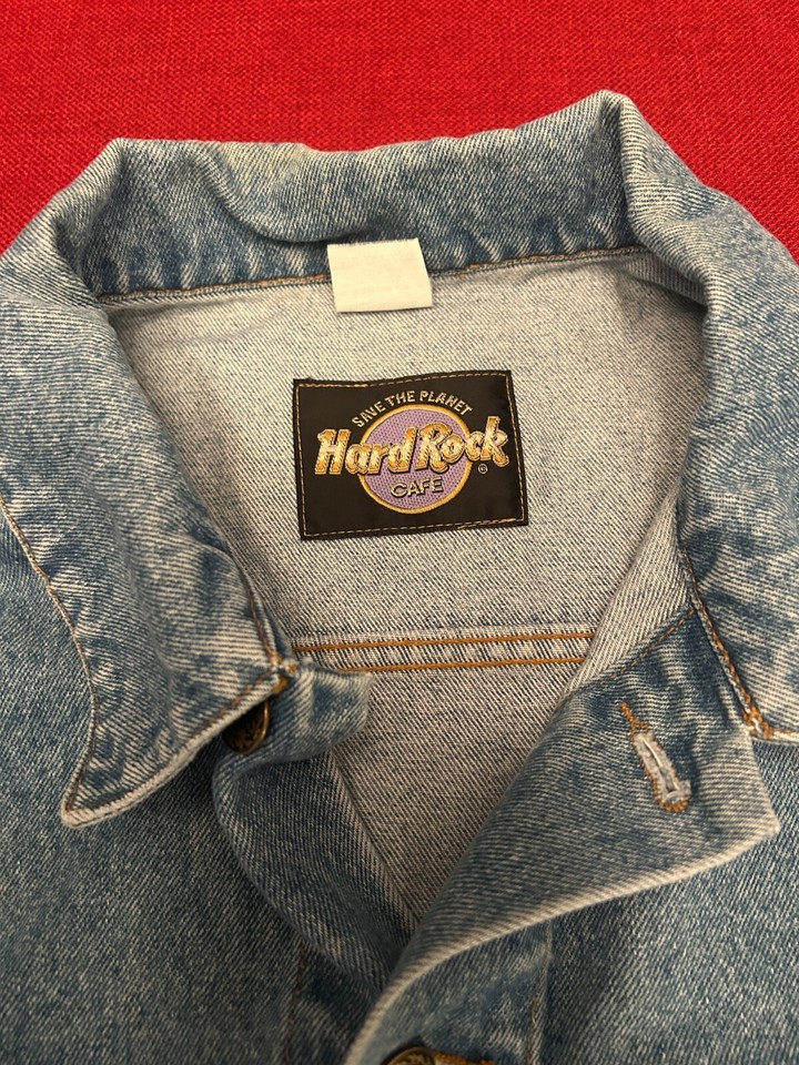 Vintage & Rare! '80s Hard Rock Cafe Tel Aviv Embroidered Jean Jacket