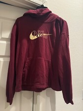 Nike Women's Sportswear Pullover Hoodie Burgundy Sz Large