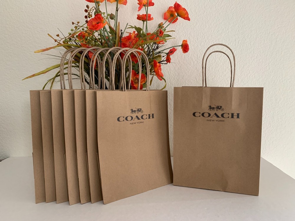 New 8 Coach paper bags Size 10