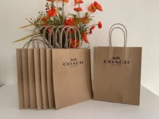 New 8 Coach paper bags Size 10" x 8"x 4.5"