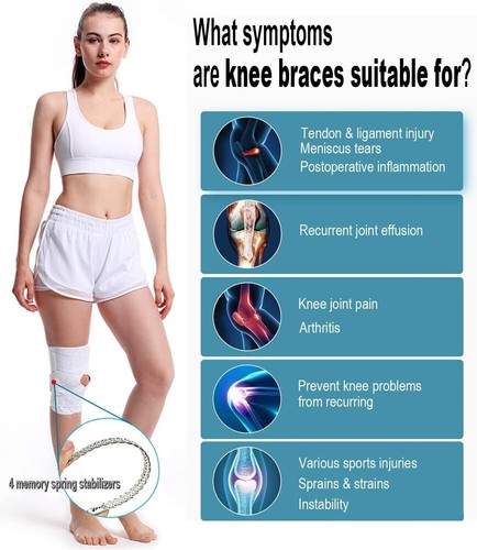 Knee Brace with Side Stabilizer Relieve Meniscus Tear Pain ACL Arthritis Straps - Picture 10 of 16