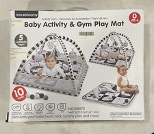 Morabloomy Baby Activity & Play Mat w/ 5 Linkable Toys & Balls