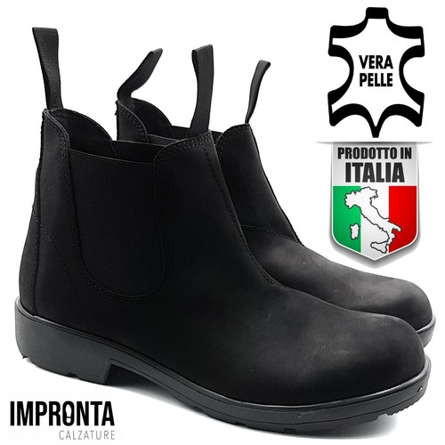 Stivaletti Tronchetti Scarpe Uomo Tipo Blundstone Elastici Pelle Italy  Invernali | eBay