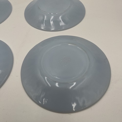 Fire-King Set Of 4 Saucers Azurite Delphite Blue Oven Ware Great Condition - Picture 7 of 11