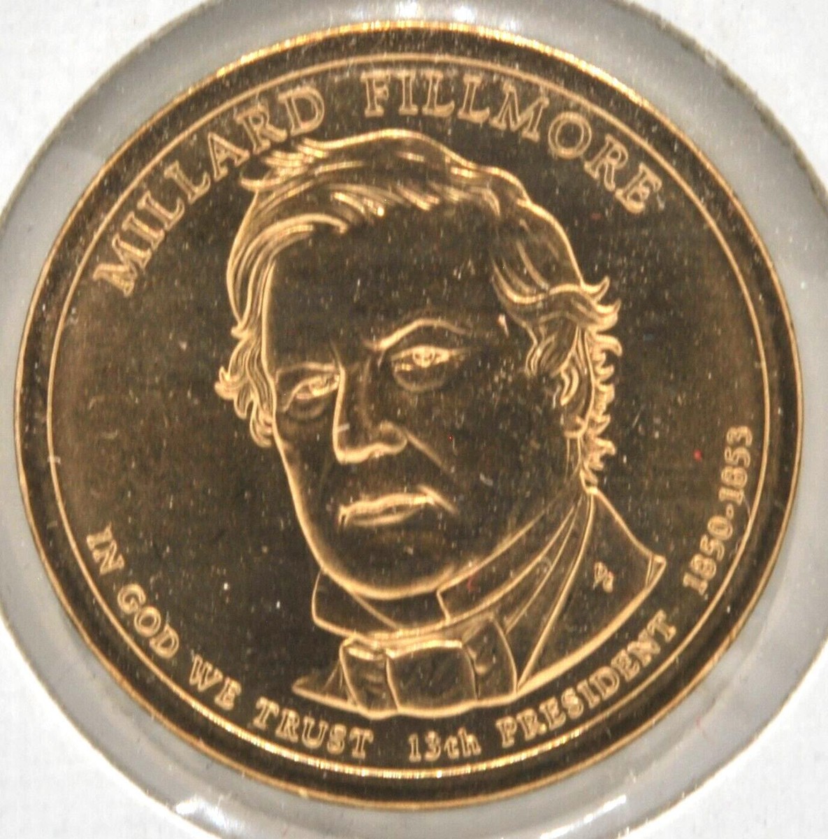 Single Millard Fillmore Face 1 Dollar Gold Piece 13th President