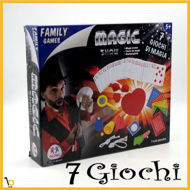 Confezione di 7 Giochi di Prestigio MAGIA in scatola aspirante mago MAGIC SHOW
