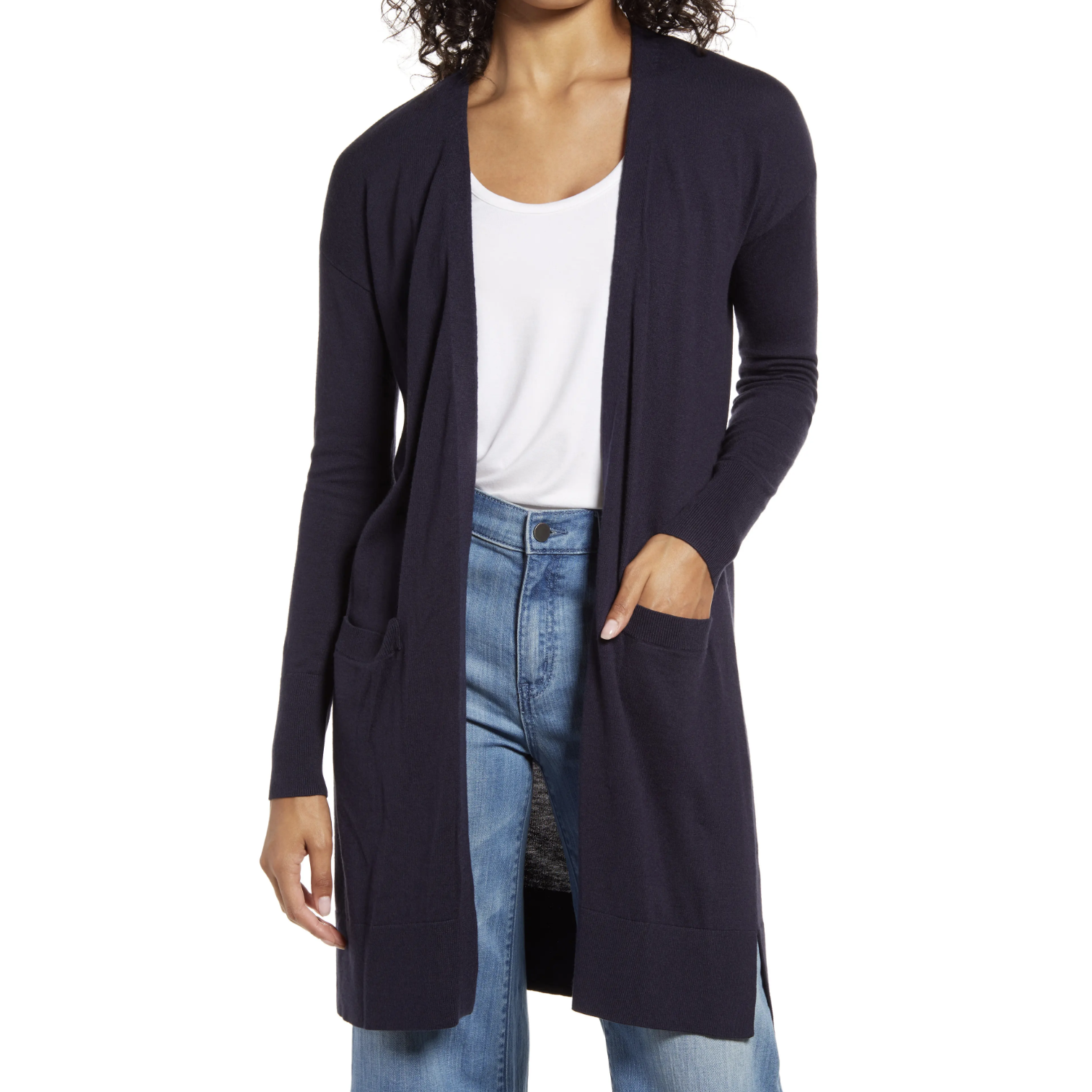Halogen Open Front Pocket Cardigan | eBay