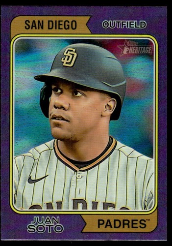 2023 Topps Heritage Chrome Purple Refractor Juan Soto San Diego Padres #364 - Bild 1 von 2