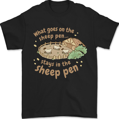 Herren-T-Shirt What Goes On In the Sheep Stift Landwirtschaft 100 % Baumwolle