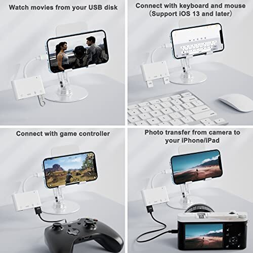 iPhone Microphone Adapter for Live-Streaming, HDMI Adapter for iPhone to TV, ... - Zdjęcie 5 z 8