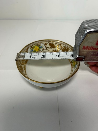 Noritake Morimura Bros NIPPON Hand Painted 3 legged bowl gold moriage - Picture 5 of 13