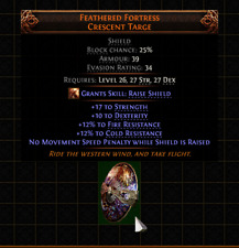 💥Path Of Exile 2💥Dawn Of The Hunt💥Shield💥Feathered Fortress CrescentTarge