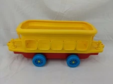 Playskool Train Car 12 Inch 1986 Red Yellow 