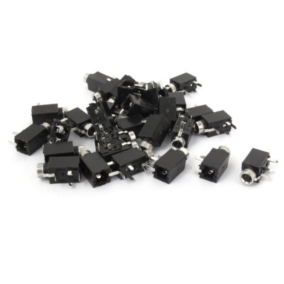 30 Stück 2,5mm Buchse Audio Stecker DIP 4 Pin Stereo Jacks Klinkenbuchse