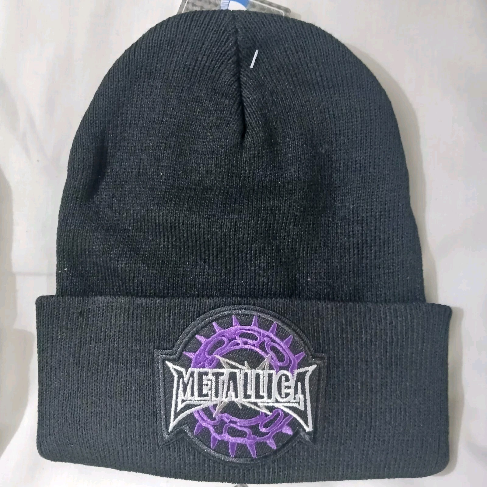 Beanie Knit Hat Unisex Metallica Hard Rock Skull Winter Hippie Cap Black NWT-image